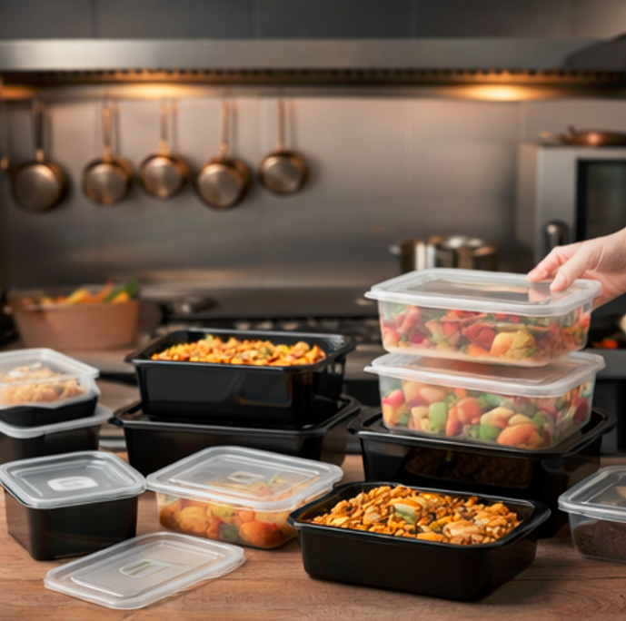 Black Takeout Containers